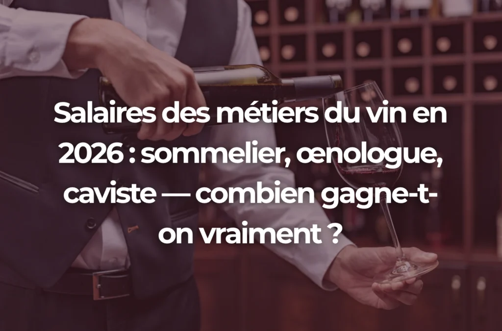 Salaires des métiers du vin en 2026 : sommelier, œnologue, caviste — combien gagne-t-on vraiment ?